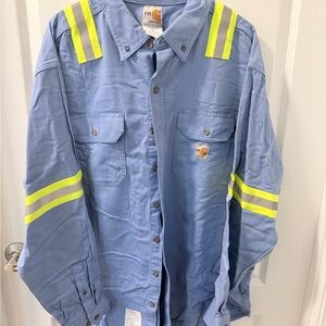 Carhartt Light Blue FR Button-Up Work Shirt